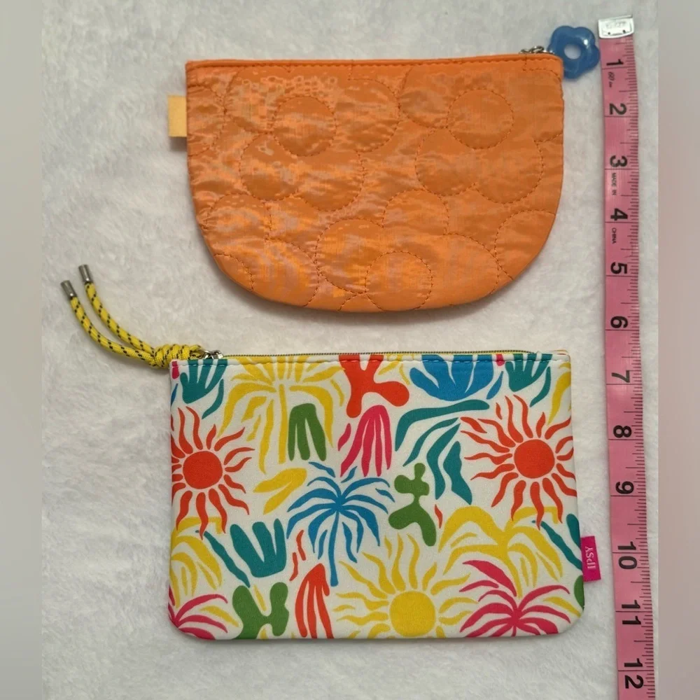 Set of 2 Cosmetic Makeup Bags Summer Colors NWOT